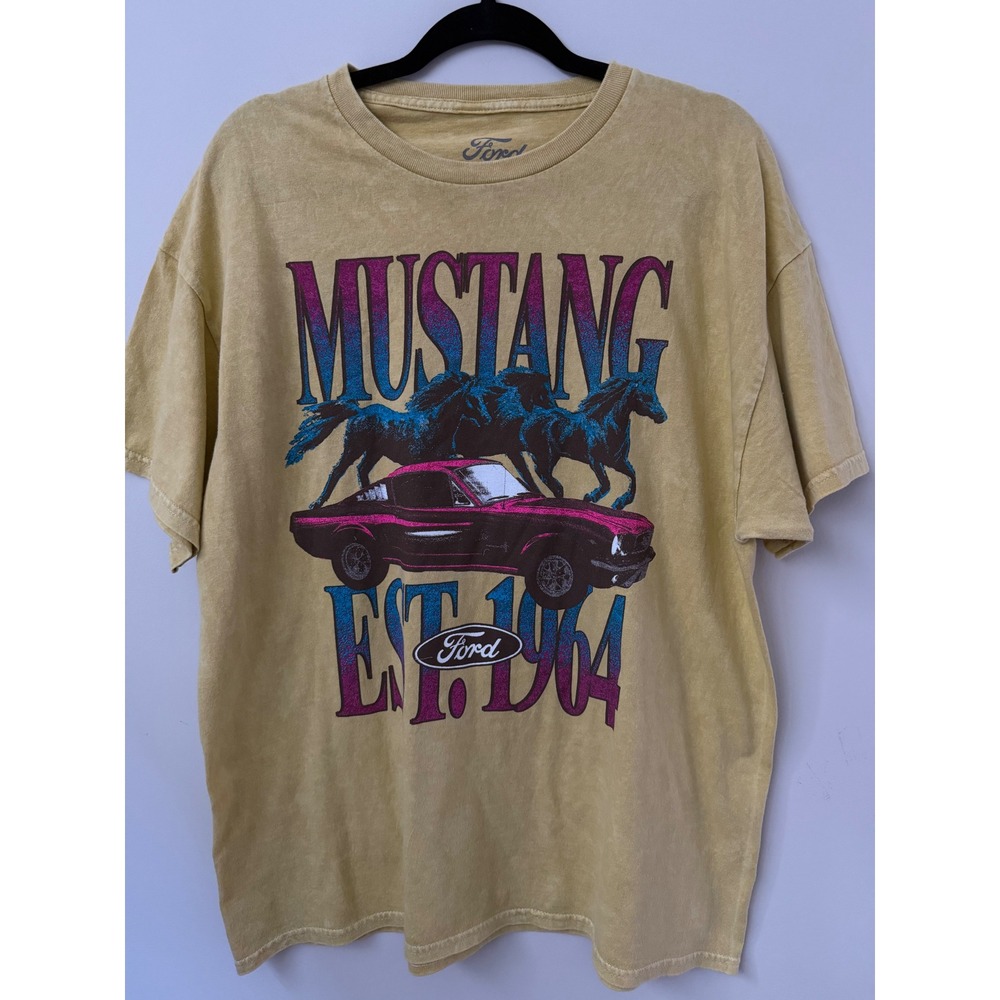 Ford Mustang XL Graphic T-Shirt Vintage Style Muscle Car Tee Unisex